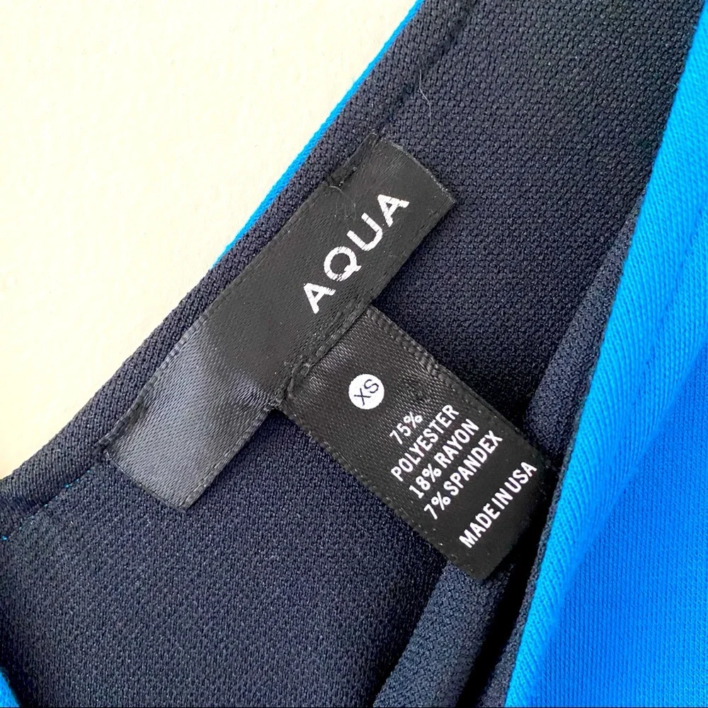 Aqua Sleeveless Peplum Top Shirt from Bloomingdales Blue | Size XS